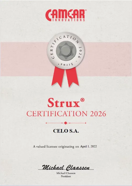 STRUX HM™ Zertifikat