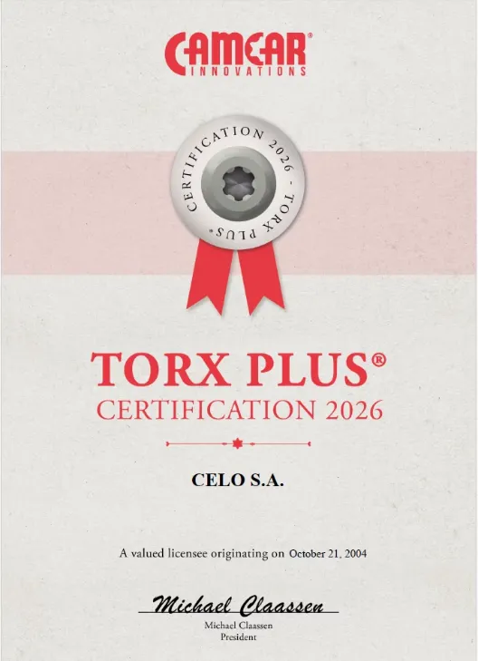 TORX PLUS® Zertifikat