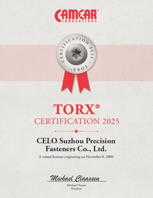 TORX PLUS® Zertifikat