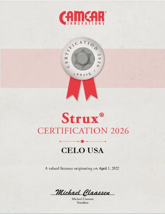 STRUX® Certificate