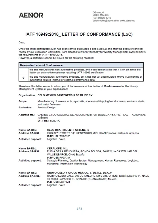IATF 16949:2016