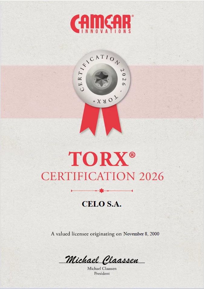 TORX® Certificate