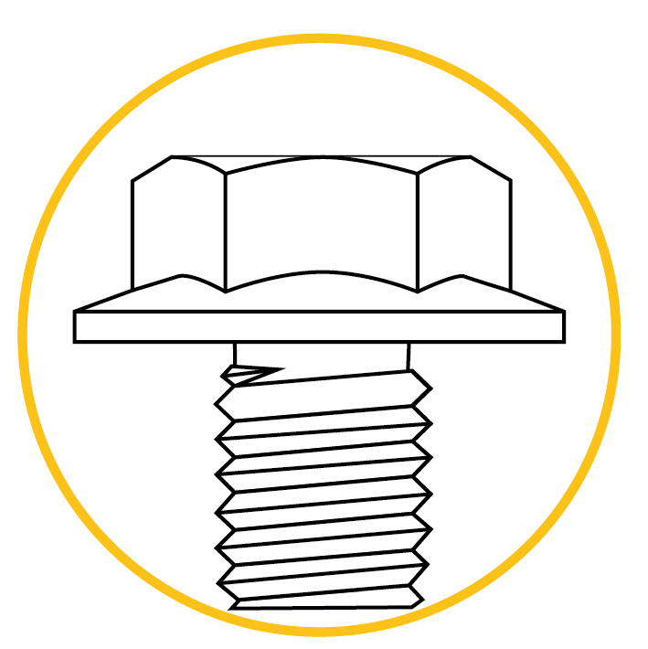 Hexagonal flange