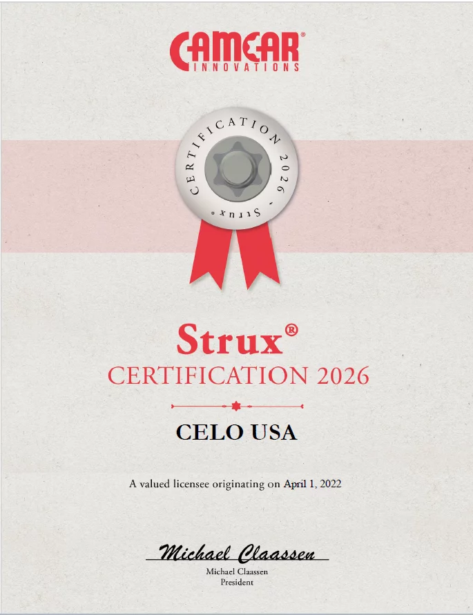 STRUX® Certificate