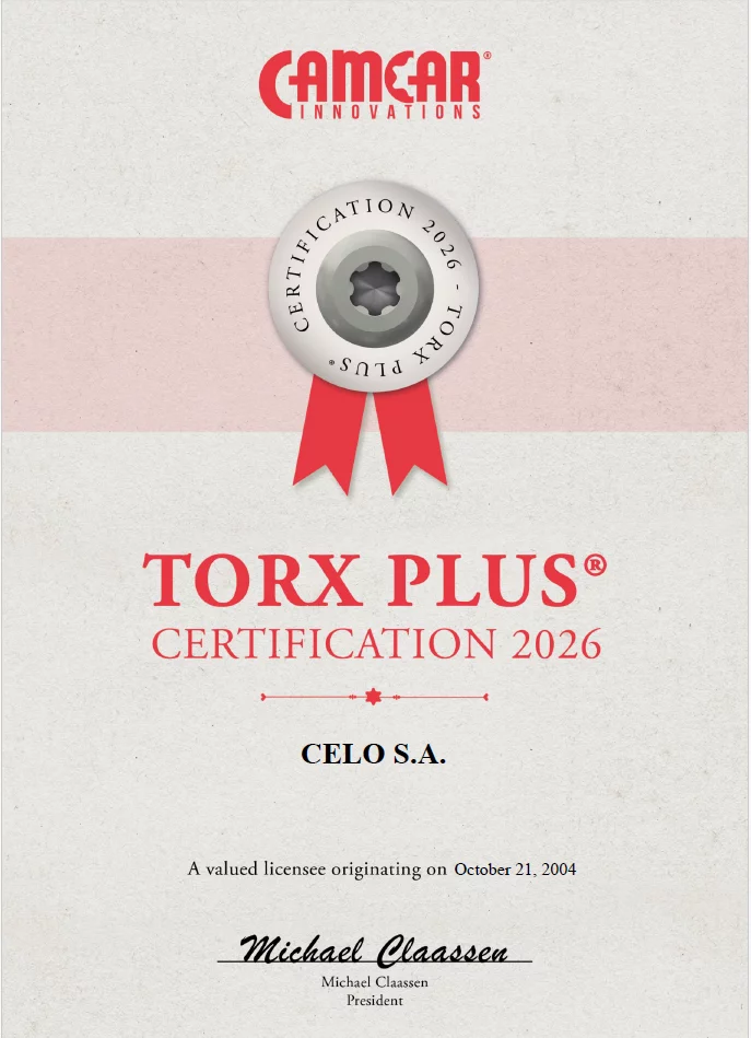 TORX PLUS® Certificate