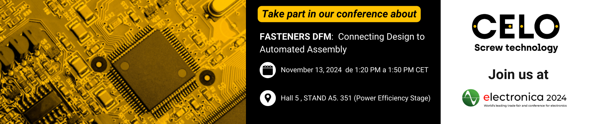 CELO Fasteners | Present in POWER ELECTRONICS FORUM 2024