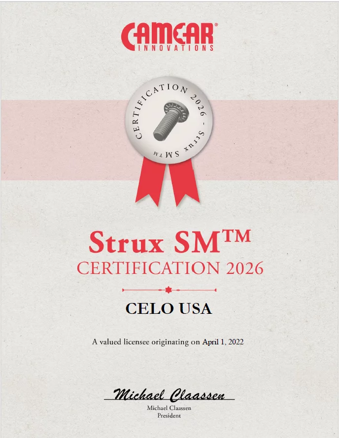 STRUX SM™ Certificate