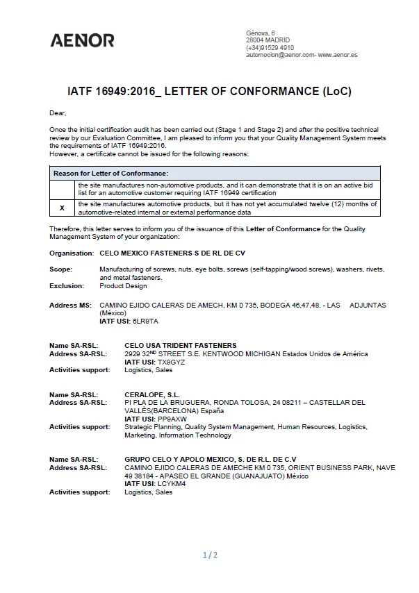 IATF 16949:2016