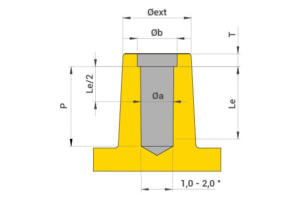 Tornillo rosca plástico CL81T CELOPLAST cabeza alomada TORX