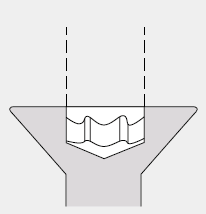 Vertical sidewalls of the TORX PLUS®