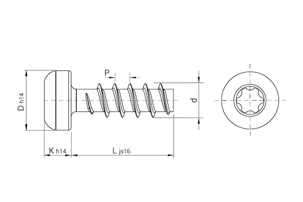 Vis CELOspArk®, tête cylindrique bombée, TORX PLUS®