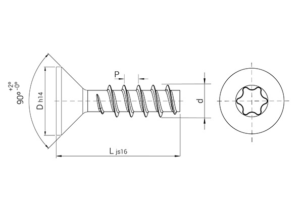 CELOspArk® Zinc plated screw, Countersunk head TORX®