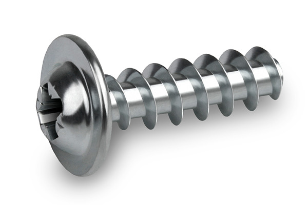 Tornillo CELOspArk® zincado, cabeza alomada con arandela, POZI