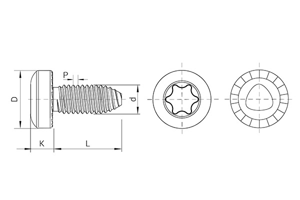 Vis FASTITE®2000™, tête cylindrique bombée, TORX®