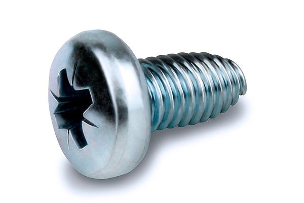 Wkręt ocynkowany FASTITE® 2000™, łeb cylindryczny z uzębieniem, POZI