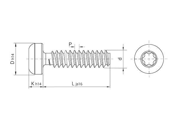 Tornillo REMFORM® II F™ zincado, cabeza alomada, TORX PLUS® AUTOSERT®