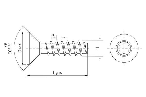 Vis REMFORM® II HS™, tête fraisée, TORX PLUS® AUTOSERT®