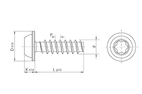 Tornillo REMFORM® II HS™ zincado,, cabeza alomada con arandela, TORX PLUS® AUTOSERT®