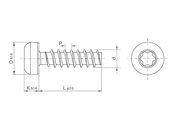 REMFORM® II HS™ Schrauben, Gewinde, Edelstahlschraube, Linsenkopf, TORX Plus® AUTOSERT®