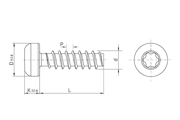 Tornillo REMFORM® zincado, cabeza alomada, TORX Plus®