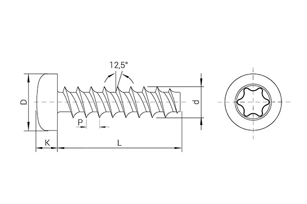 Vis REMFORM®, tête cylindrique bombée, TORX®