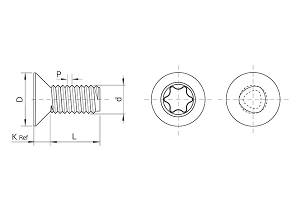 Tornillo TAPTITE II® zincado, cabeza avellanada, TORX®