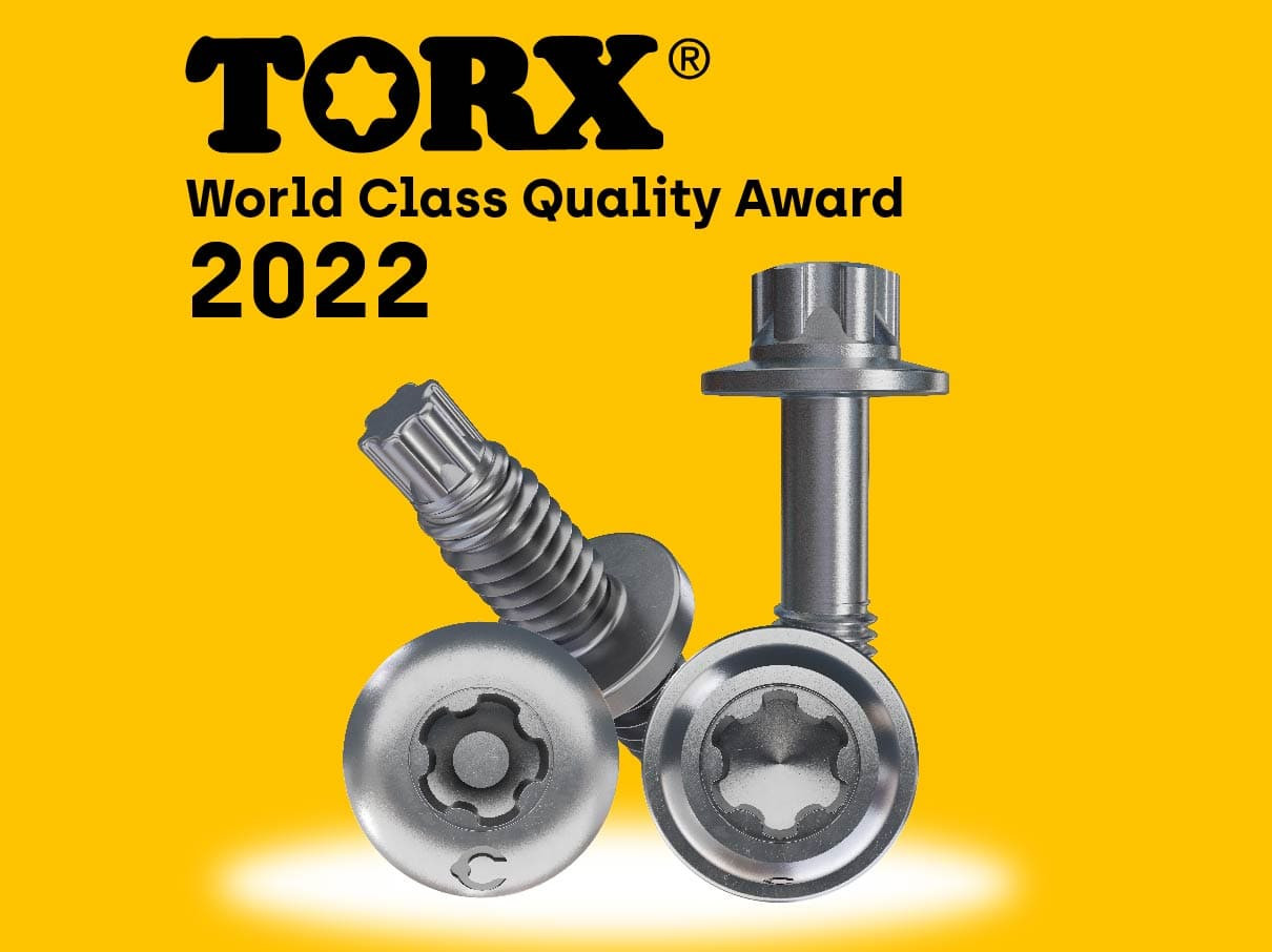 Napęd TORX® z nagrodą World Class Quality Award